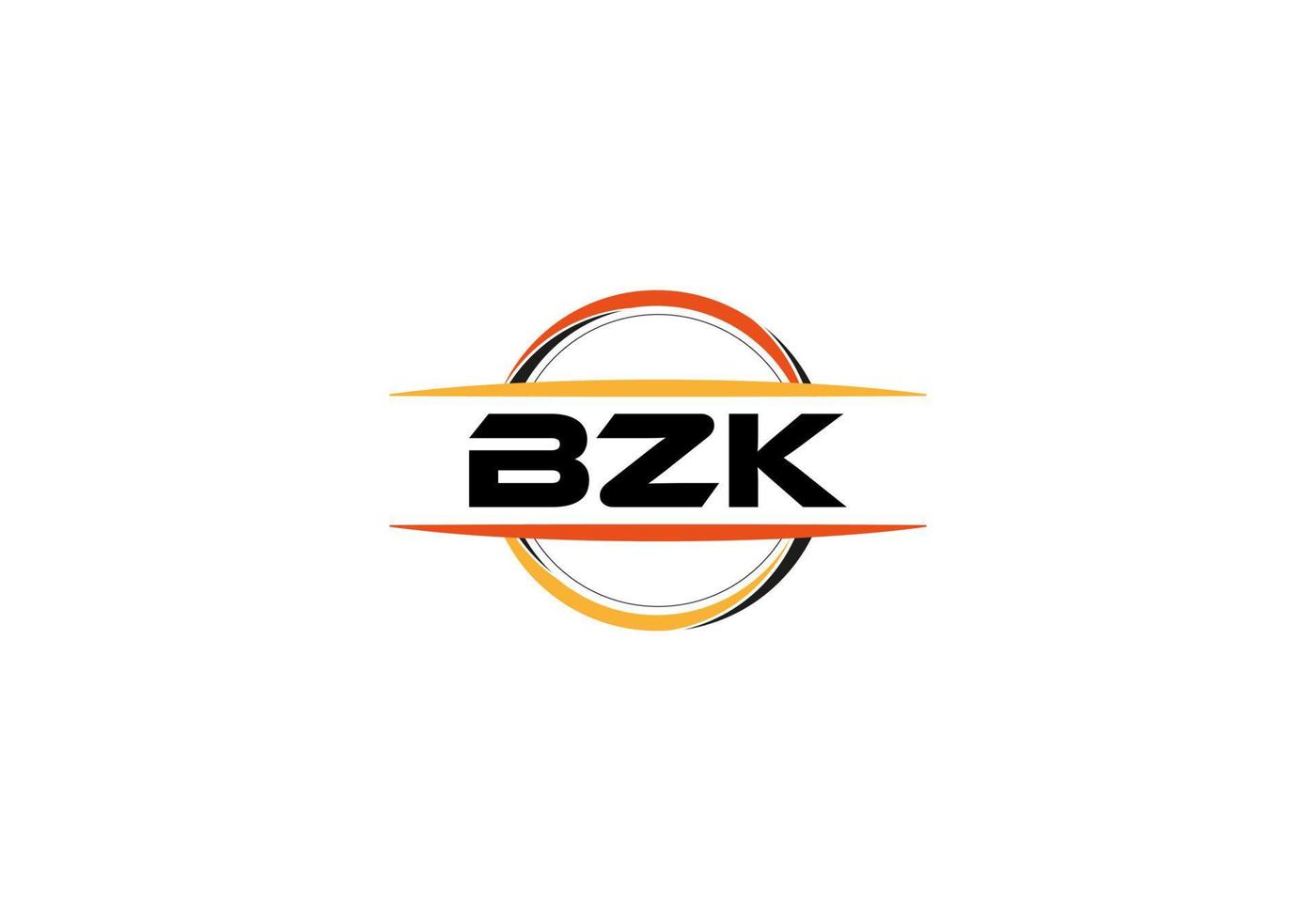 logotipo de forma de mandala de realeza de letra bzk. logotipo de arte de pincel bzk. logotipo de bzk para una empresa, negocio y uso comercial. vector