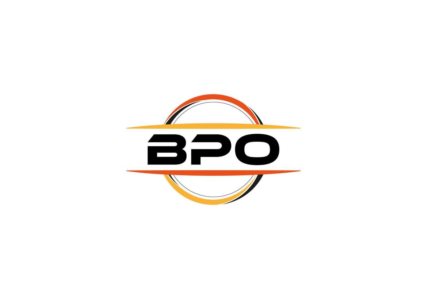 logotipo de forma de mandala de realeza de letra bpo. logotipo de arte de pincel bpo. logotipo de bpo para una empresa, negocio y uso comercial. vector