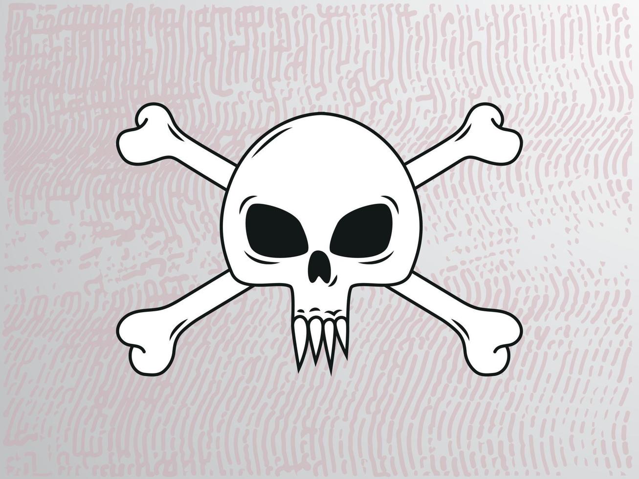 Skull and crossbones vector