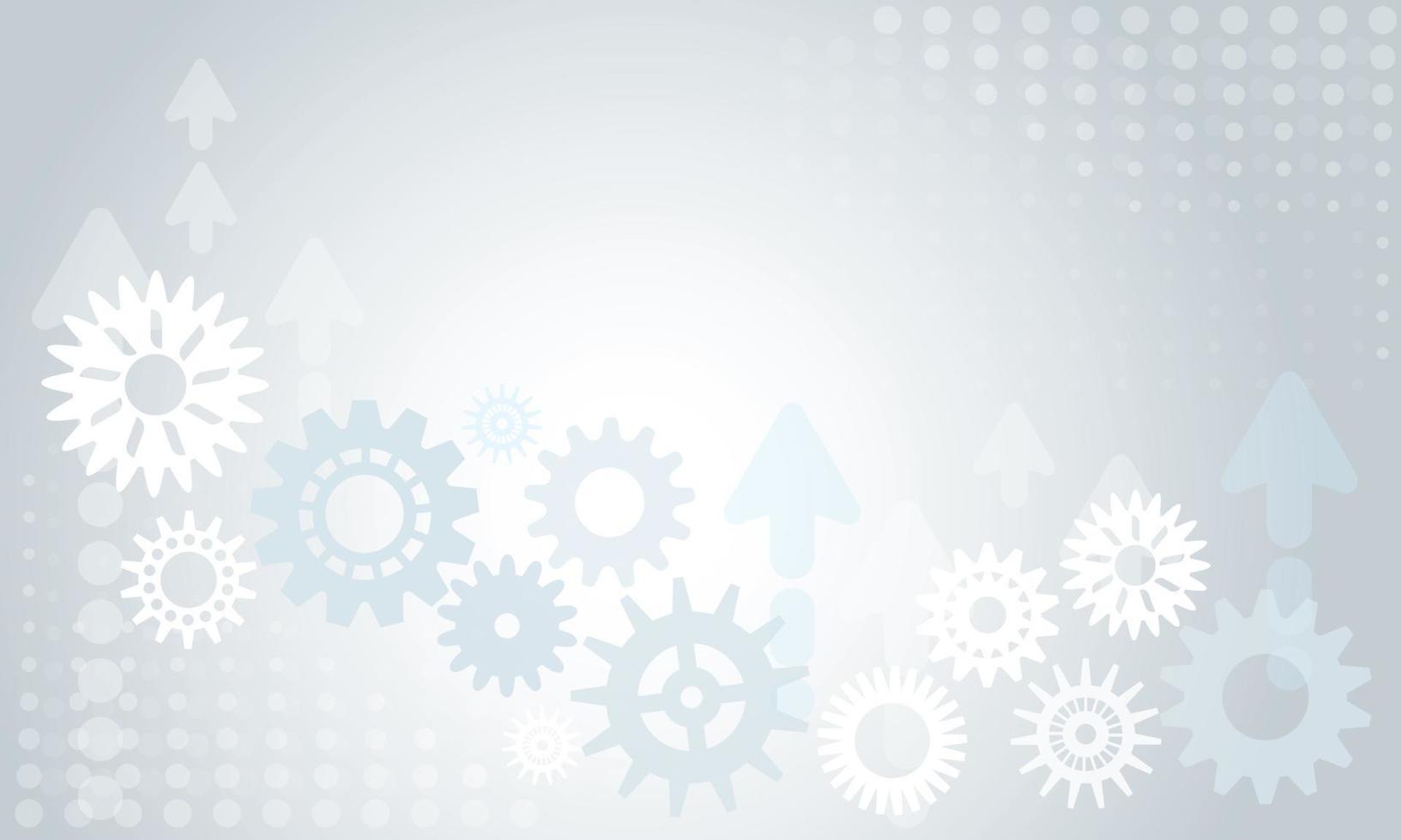Vector background with gears and arrows