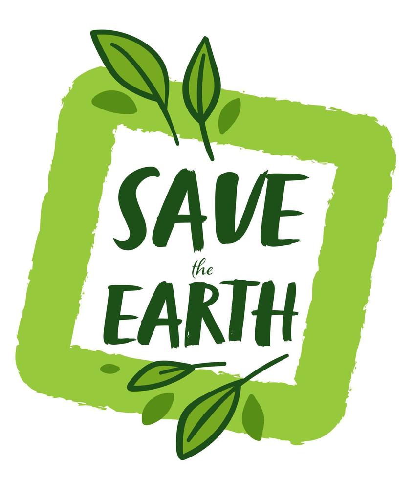 Save earth environmental and ecological protection vector