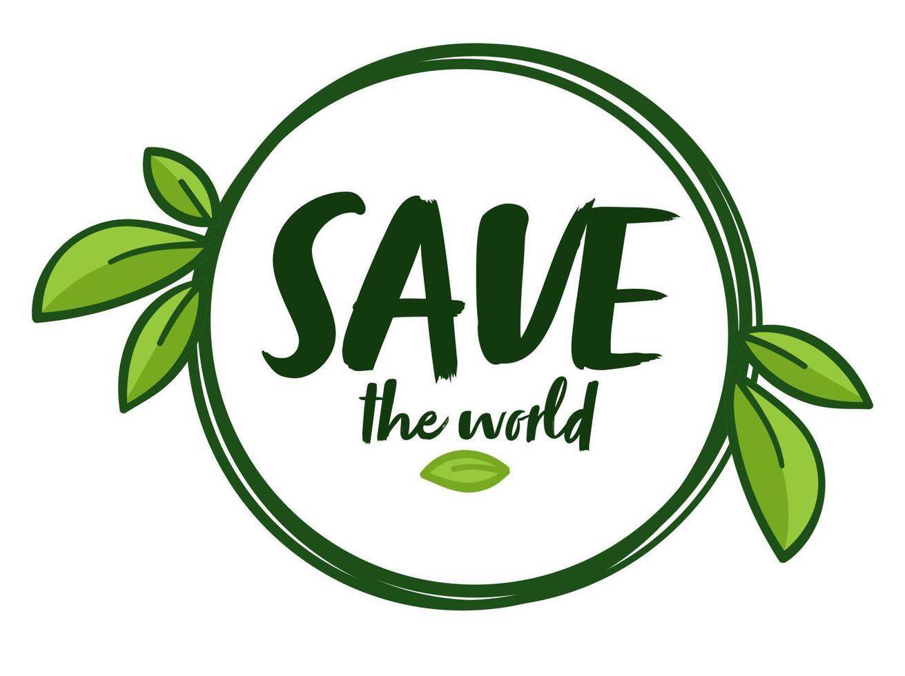 salvar el mundo, la ecología y la protección del medio ambiente vector