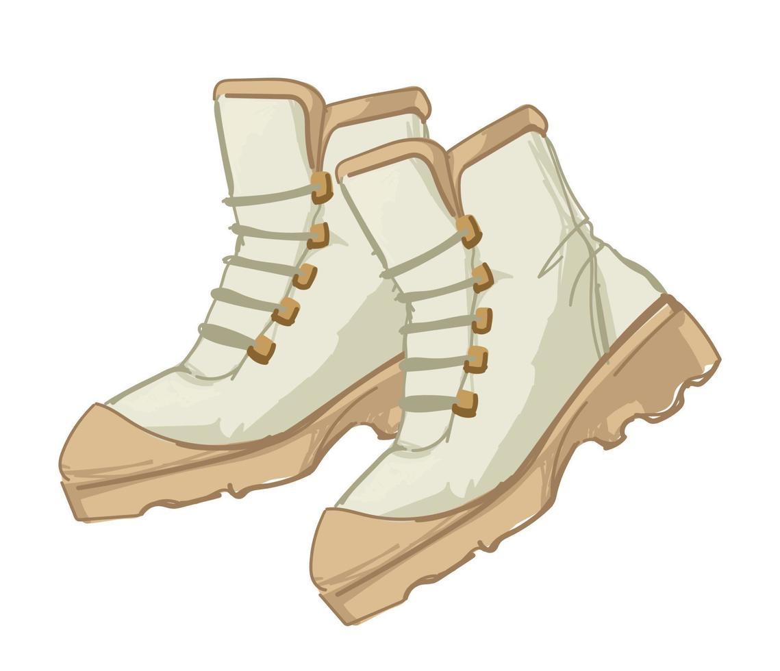 Safari boots for men or women, clothes fashion vector