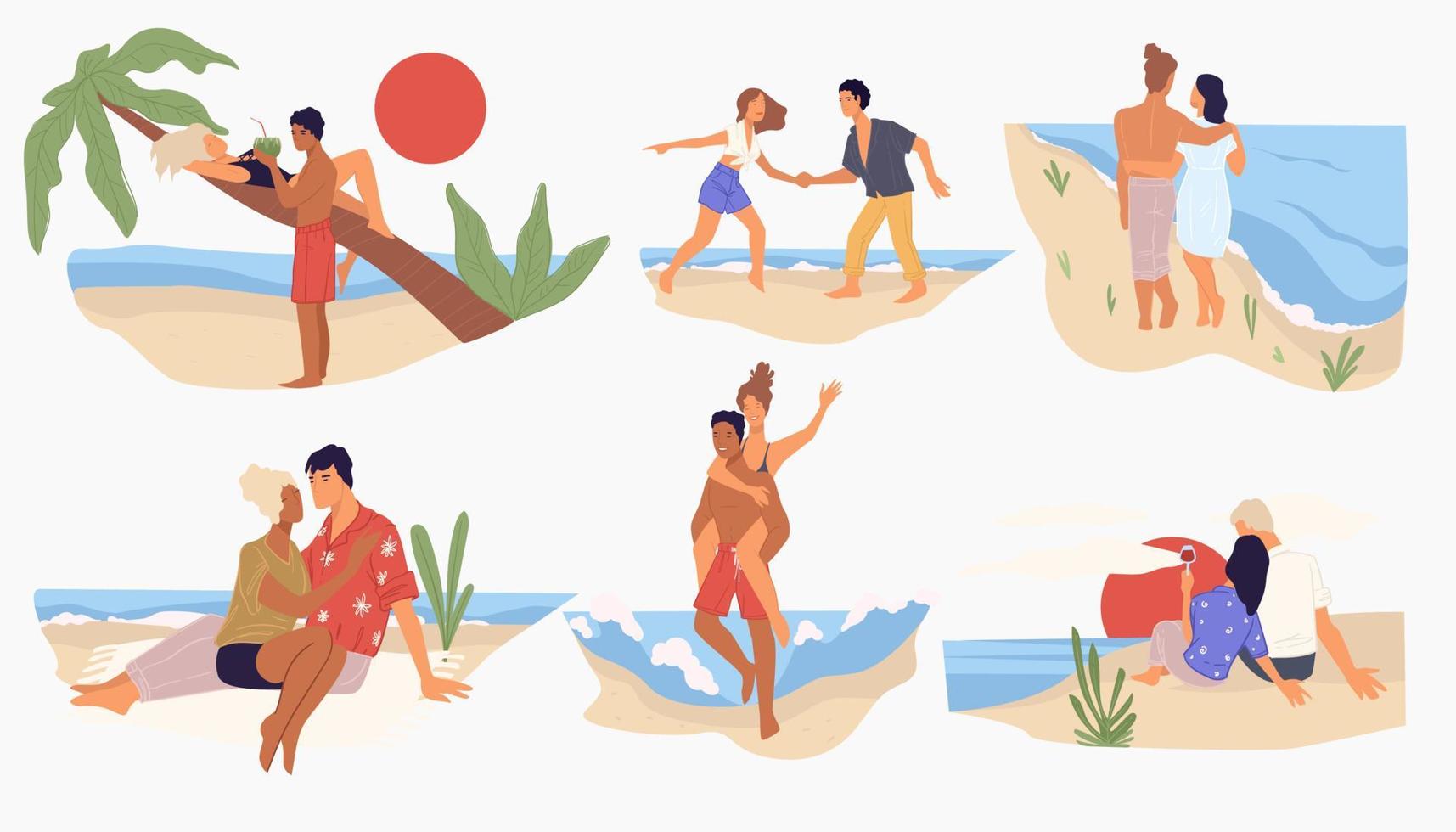 Summer vacations or weekends by seaside beach vector