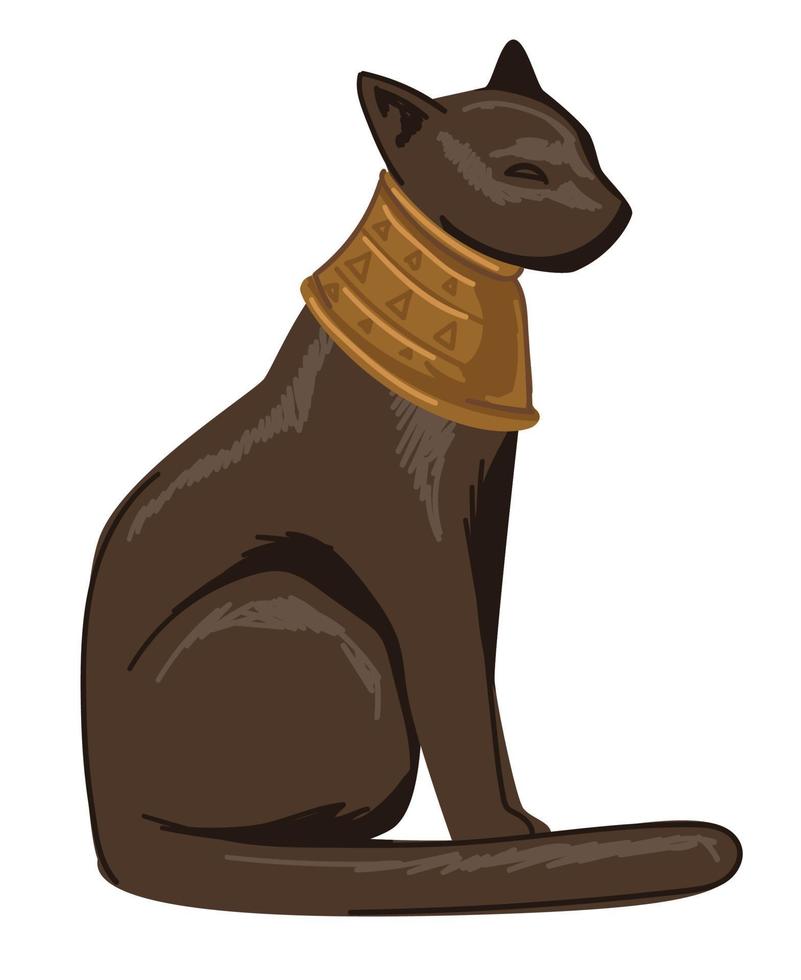 Egyptian cat, bastet deity goddess Egypt culture vector