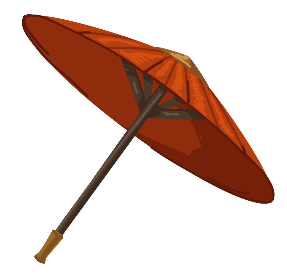 Japanese or Chinese asian traditional red umbrella vector