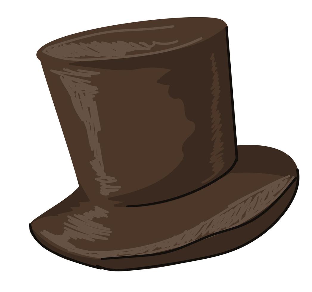 tophat de hombre, ropa de vector de época de romanticismo