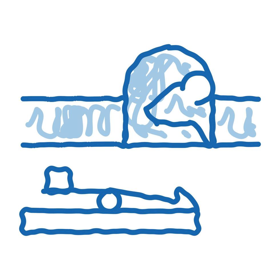 ratonera doodle icono dibujado a mano ilustración vector