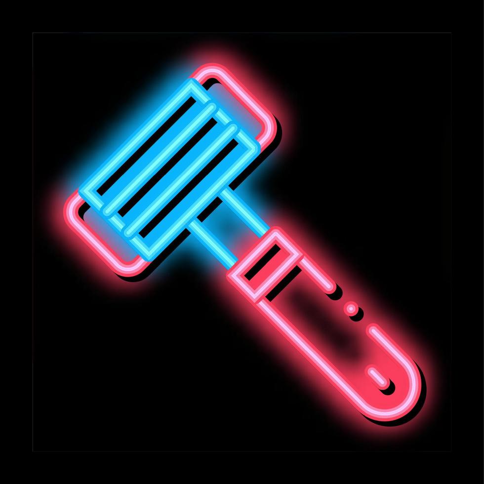 Shaving Razor neon glow icon illustration vector
