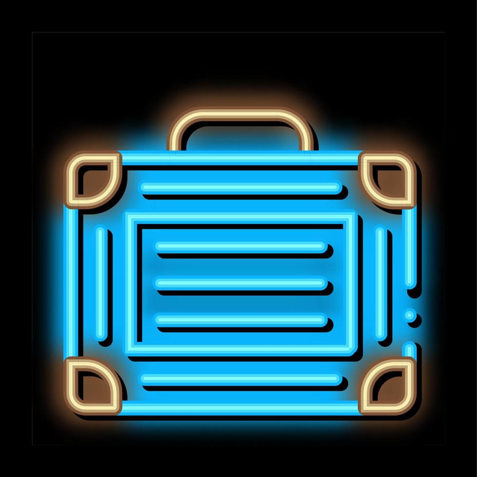 ilustración de icono de brillo de neón de caja de equipo vector