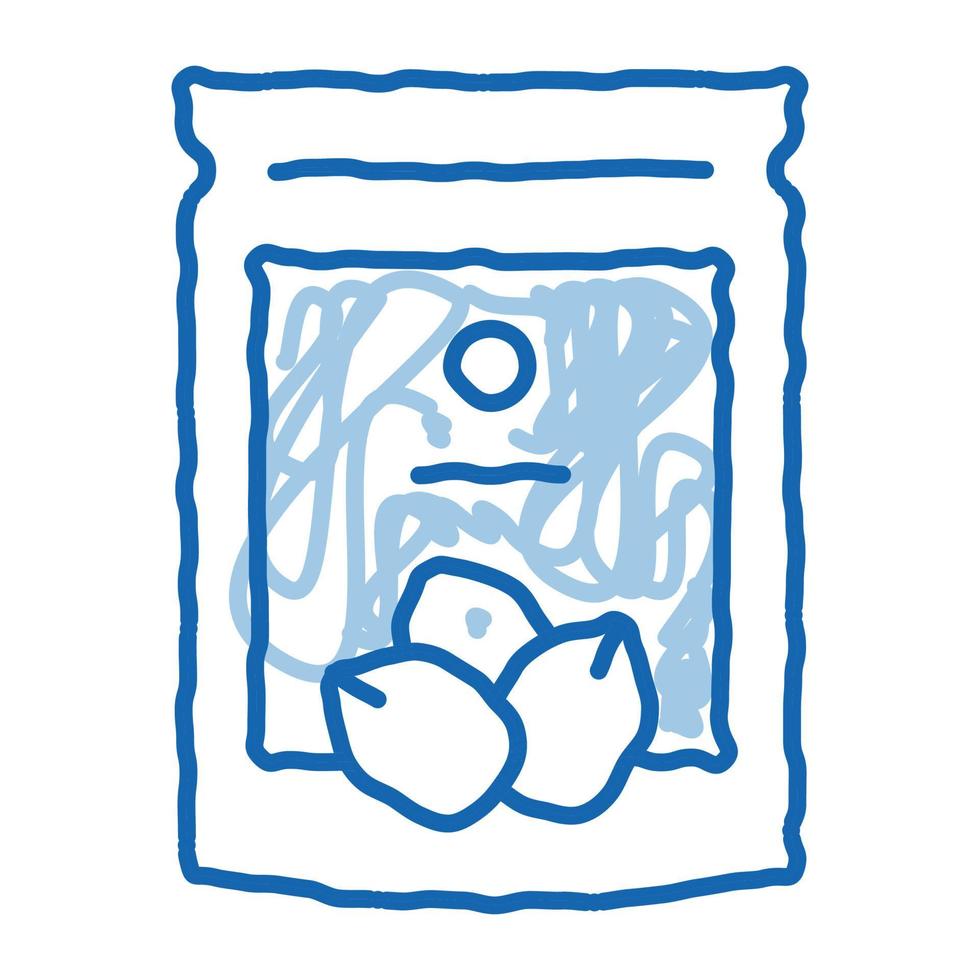 paquete de nueces doodle icono dibujado a mano ilustración vector