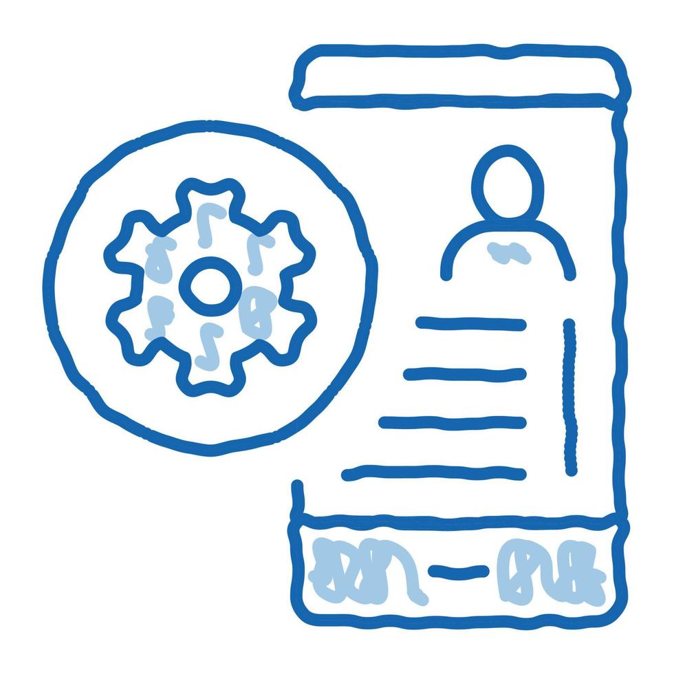 Avatar Settings doodle icon hand drawn illustration vector