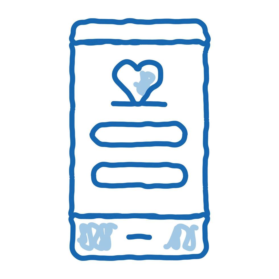 Love Connection doodle icon hand drawn illustration vector