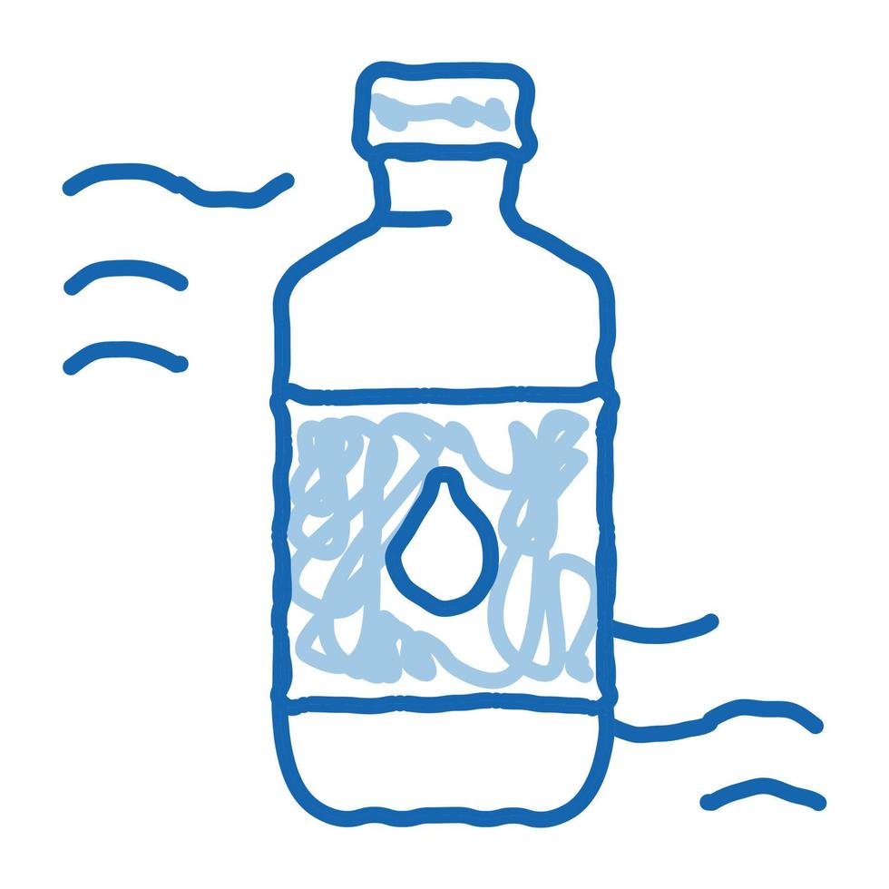 Medicine Bottle Biohacking doodle icon hand drawn illustration vector