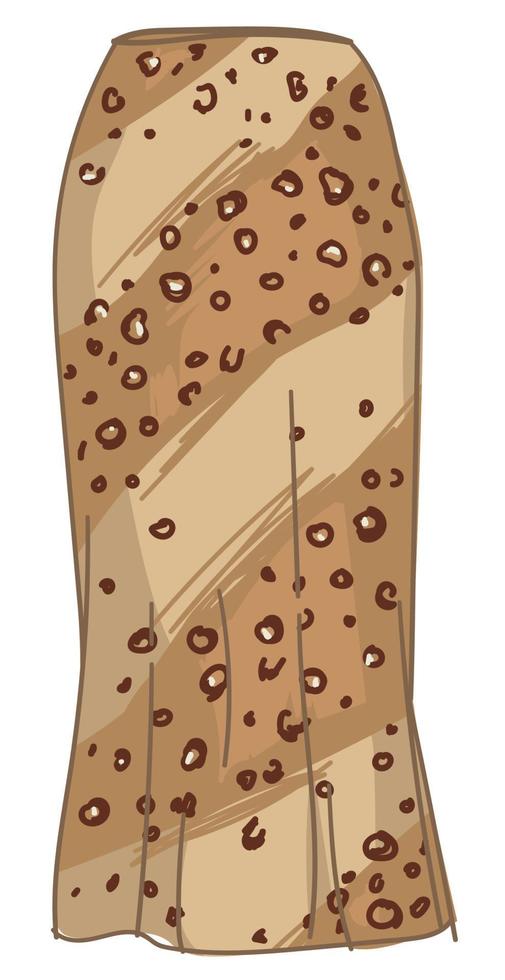 Long women skirt with animal print safari style vector