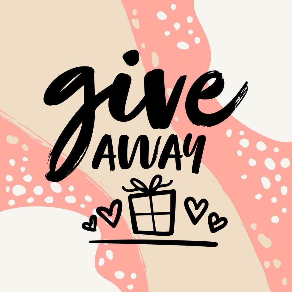 Giveaway giving free gifts and presents in media vector