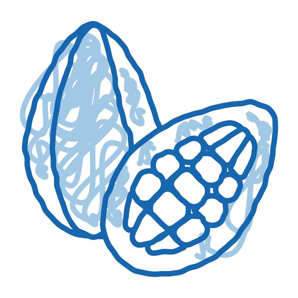 cocoa bob doodle icon hand drawn illustration vector