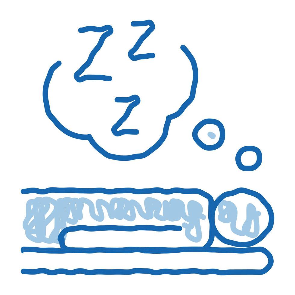 Human Sleep Biohacking doodle icon hand drawn illustration vector