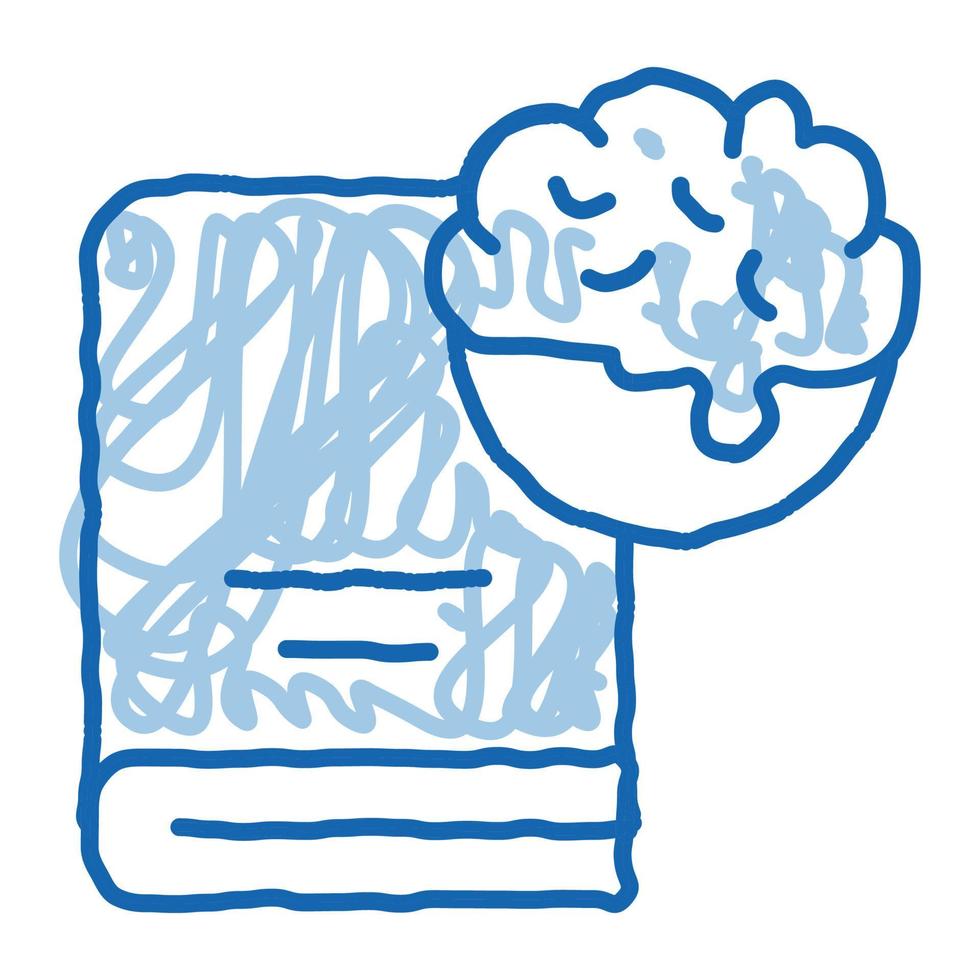 Medical Encyclopedia Biohacking doodle icon hand drawn illustration vector
