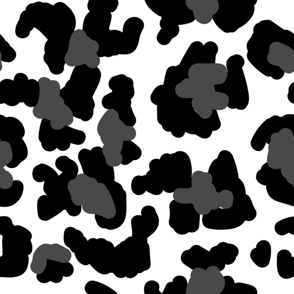 estampado de patrones sin fisuras de abrigo peludo manchado de leopardo vector