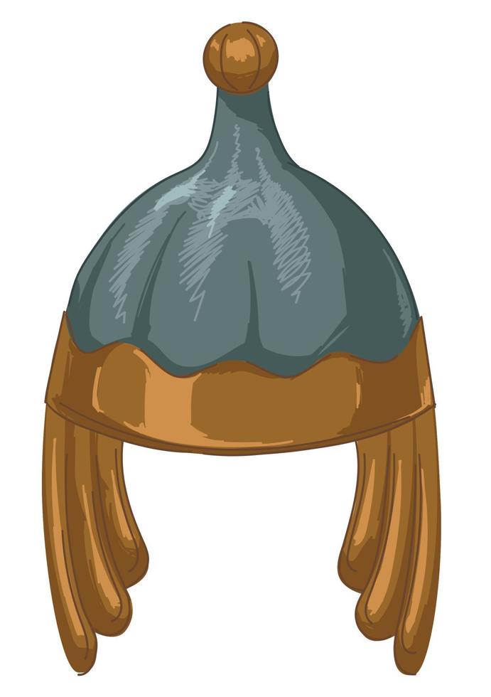 Roman empire armor and weapons, greek metal helmet vector