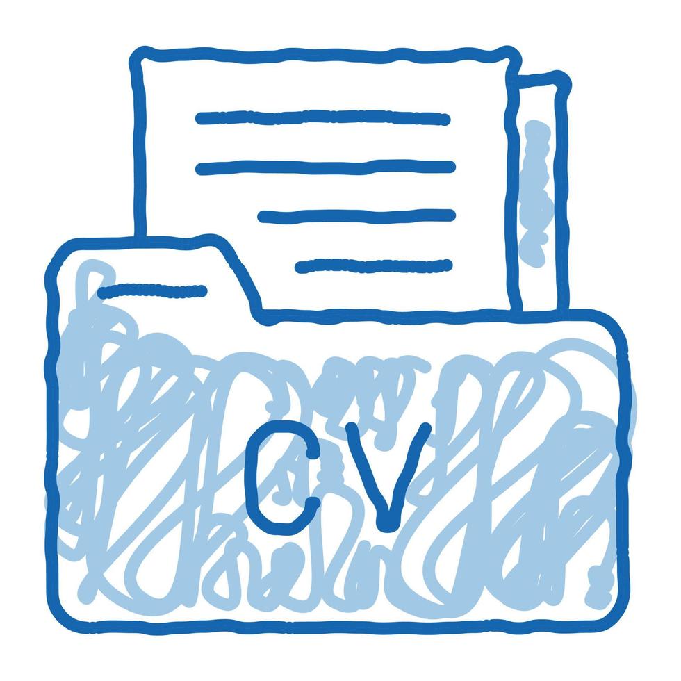 Folder With Curriculum Vitae CV Job Hunting Vector