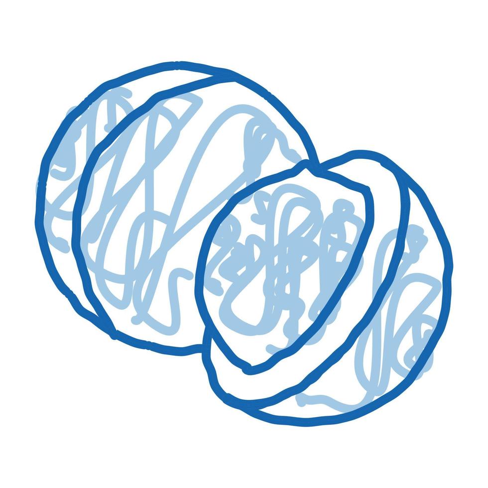 ilustración de contorno de vector de icono de nuez de macadamia