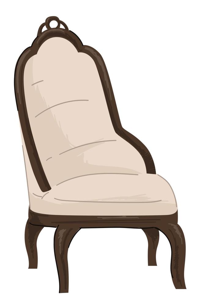 retro muebles antiguos del romanticismo época vector