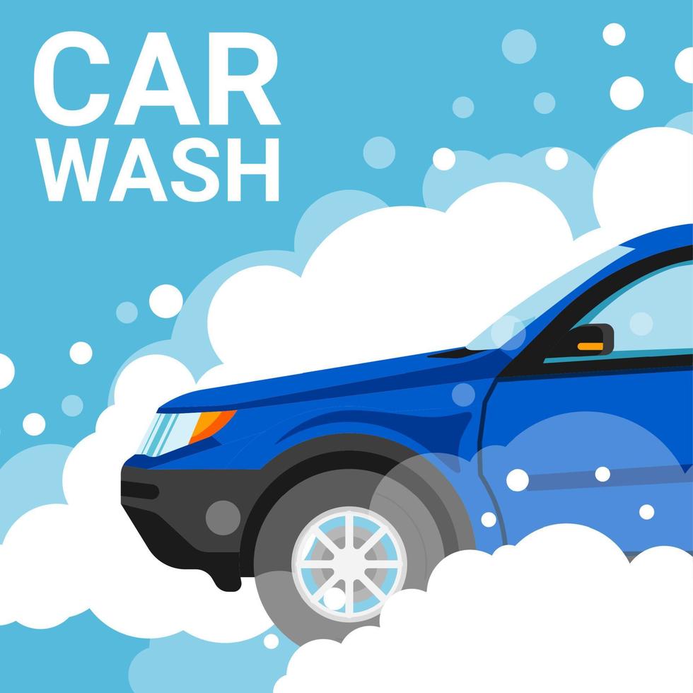 Car wash service and maintenance for vehicles vector