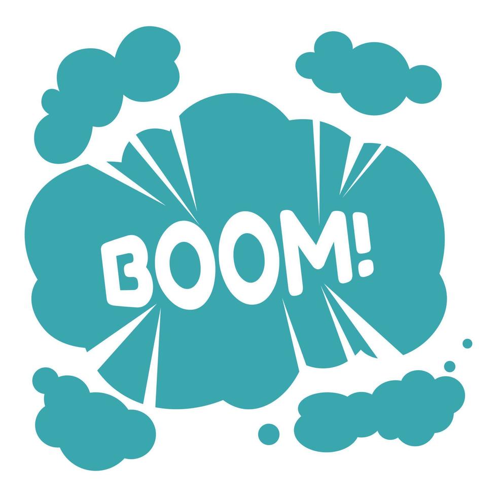 Boom expression, sticker or emoji or explosion vector