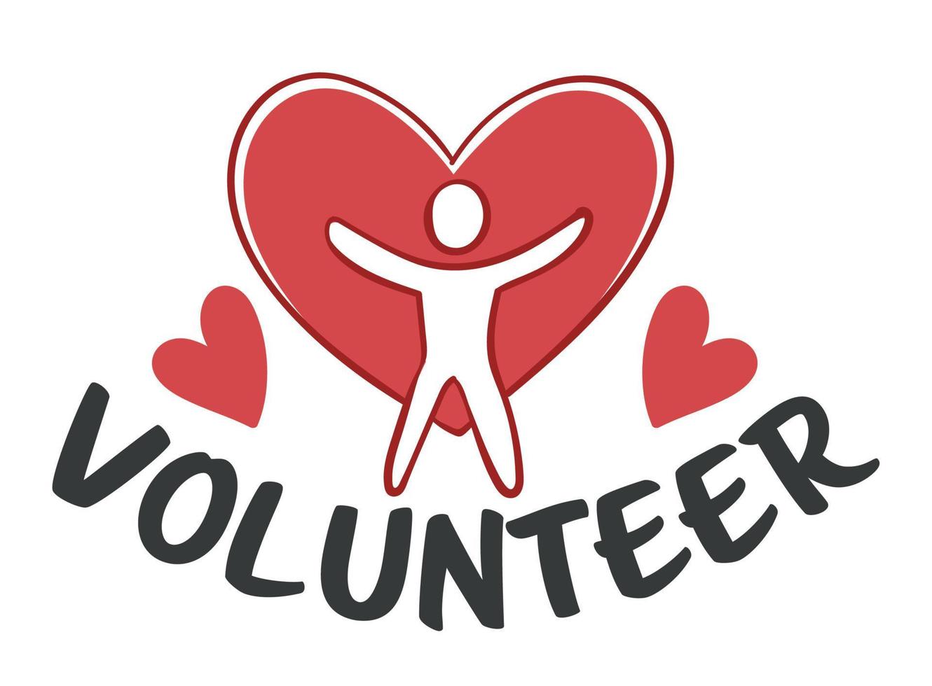 Volunteer and charity, organization helping people vector