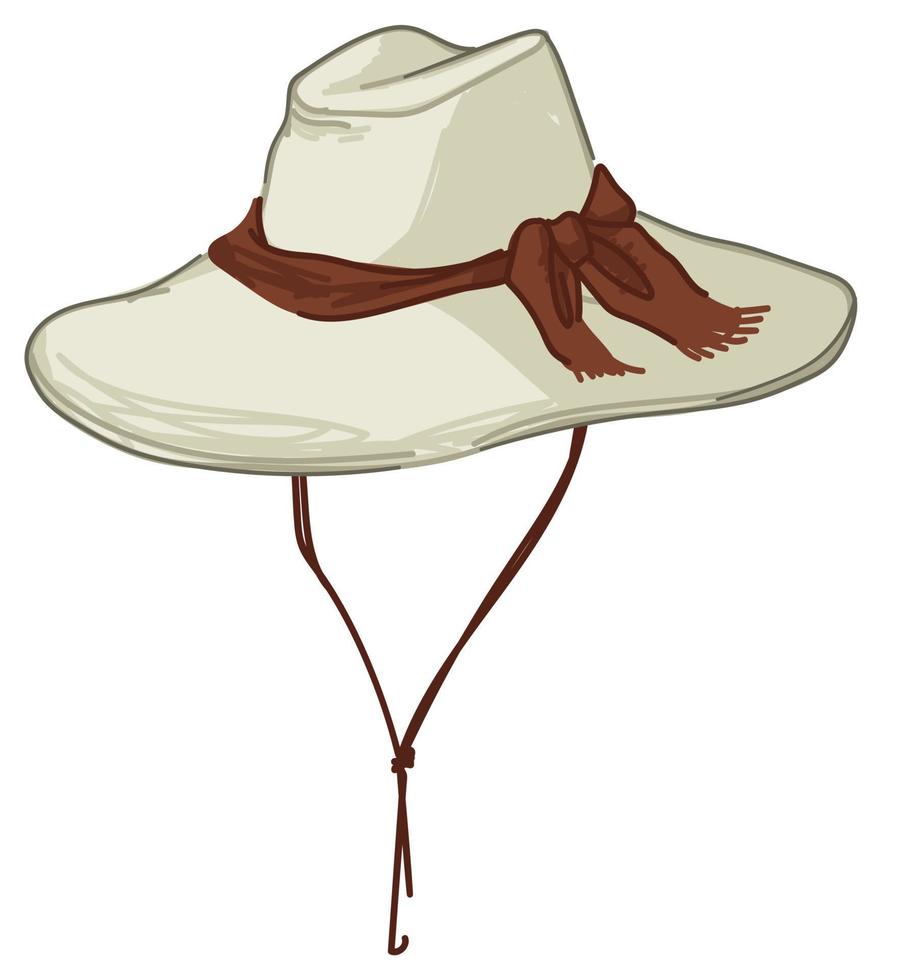 Safari hat, protective cap for tourists vector