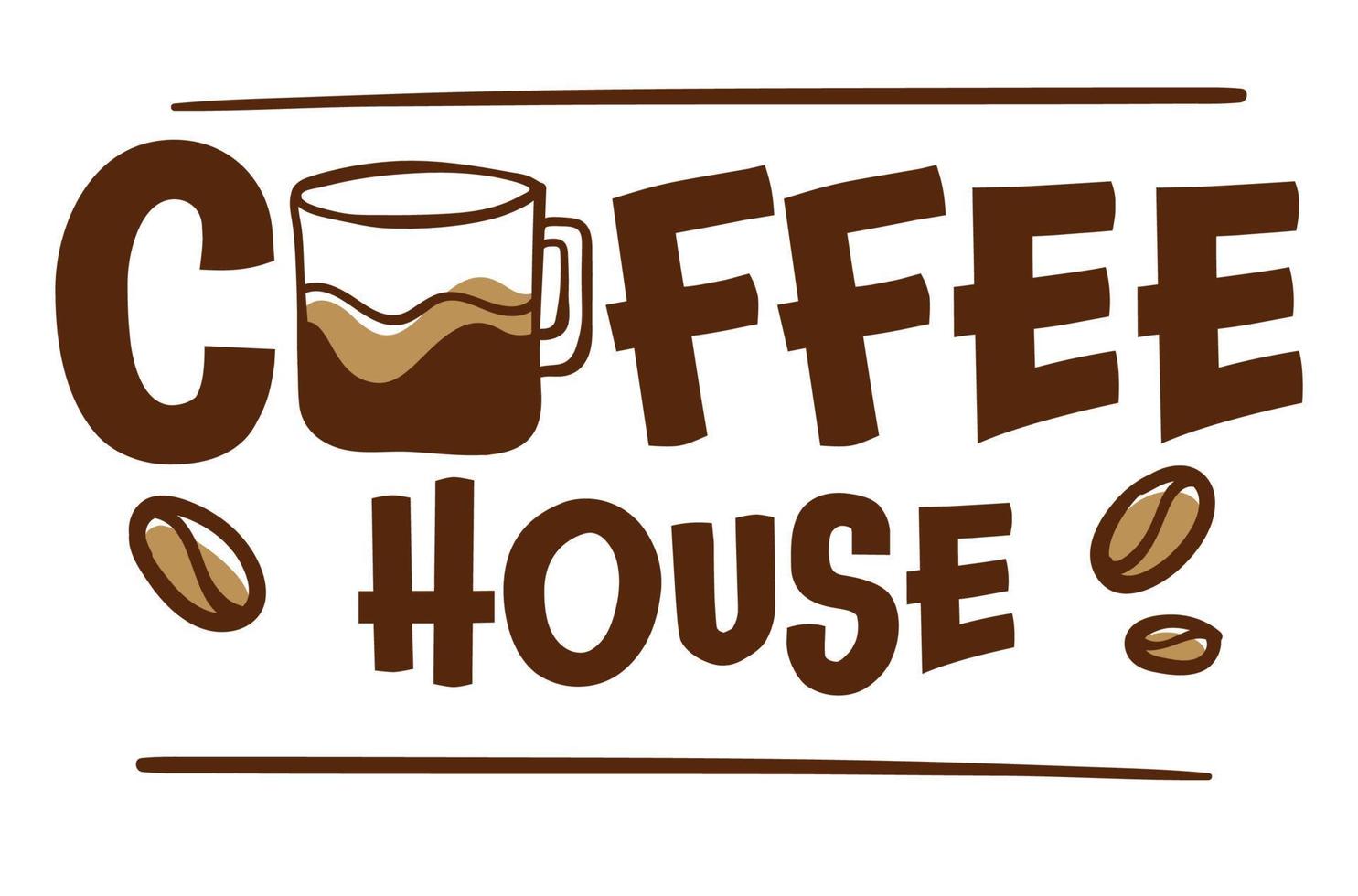 Coffee house drink espresso, cafe or restaurant vector