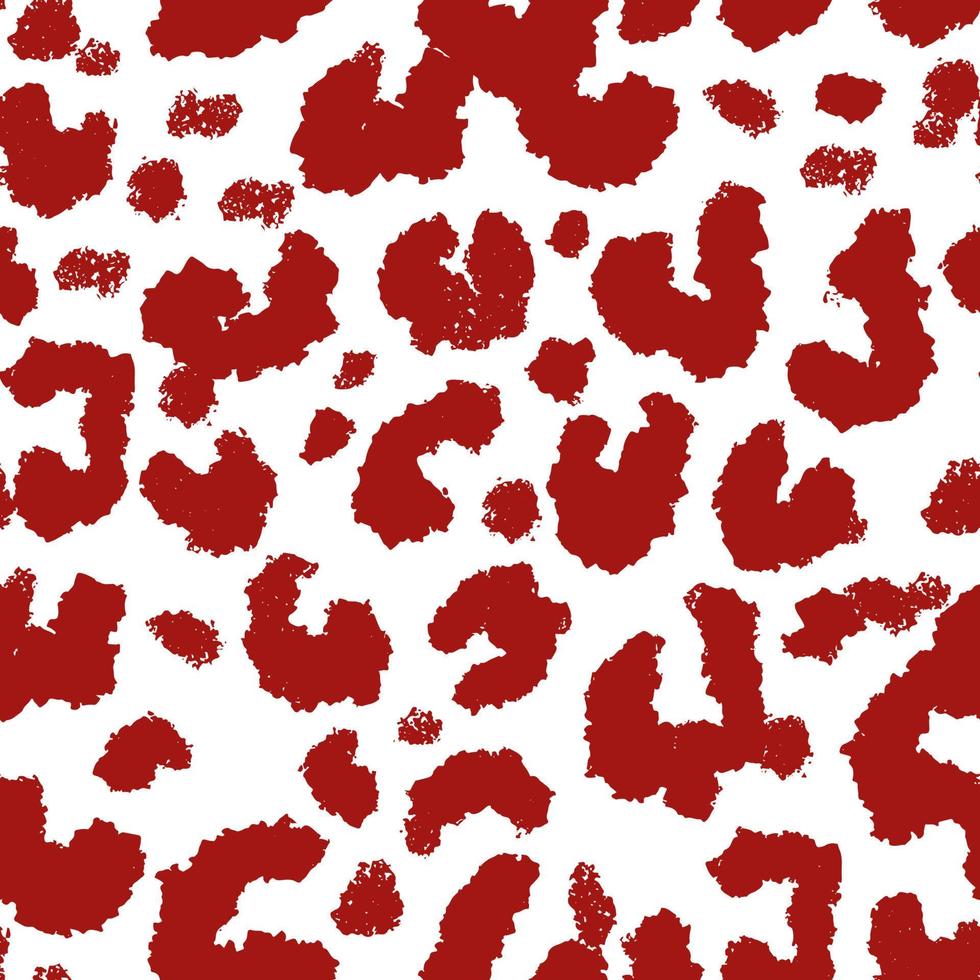 Repeatable red leopard print pattern or print vector