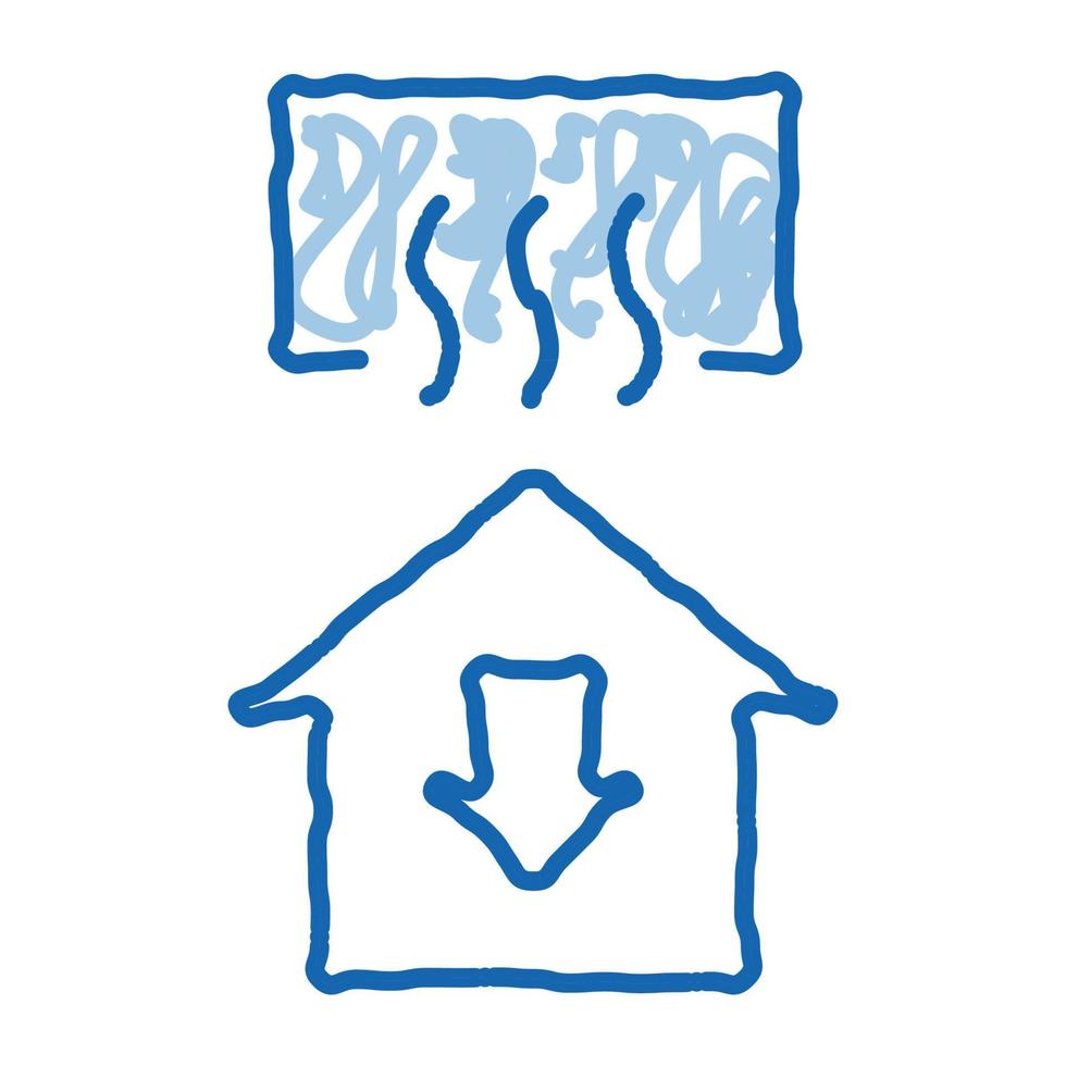 Temperature Loss House Window Arrow Down Vector