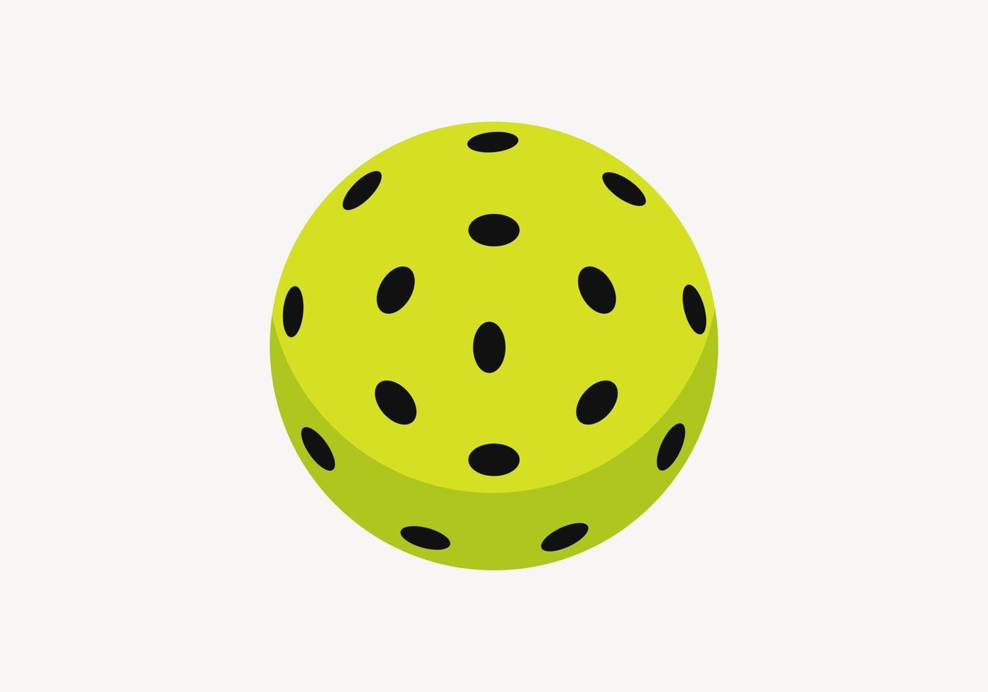 concepto de icono de pickleball con símbolo de pickleball en movimiento. plantilla de vector de logotipo de bola de pepinillo