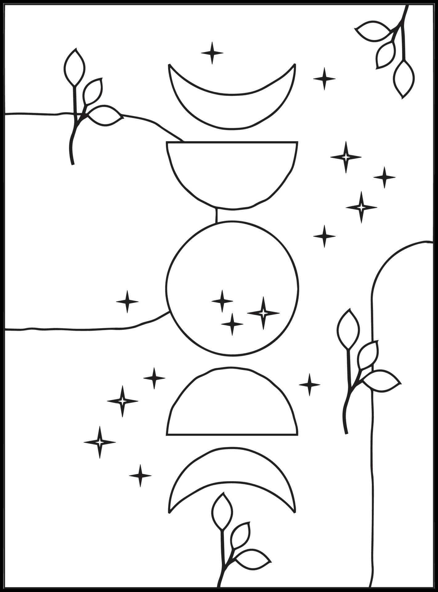 Minimalist Boho Coloring pages 17795597 Vector Art at Vecteezy