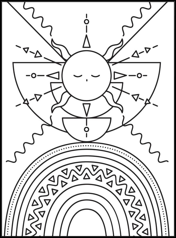 Minimalist Boho Coloring pages 17795612 Vector Art at Vecteezy