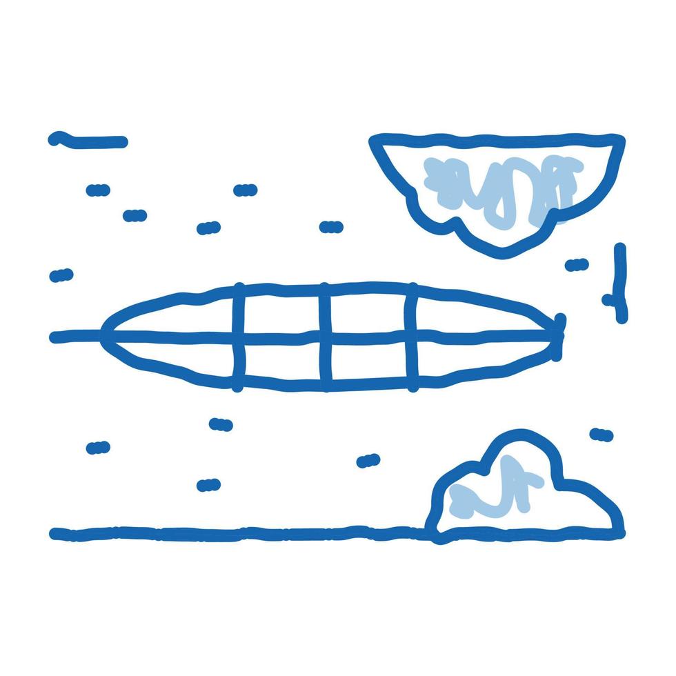 operación de limpieza de aterosclerosis doodle icono dibujado a mano ilustración vector
