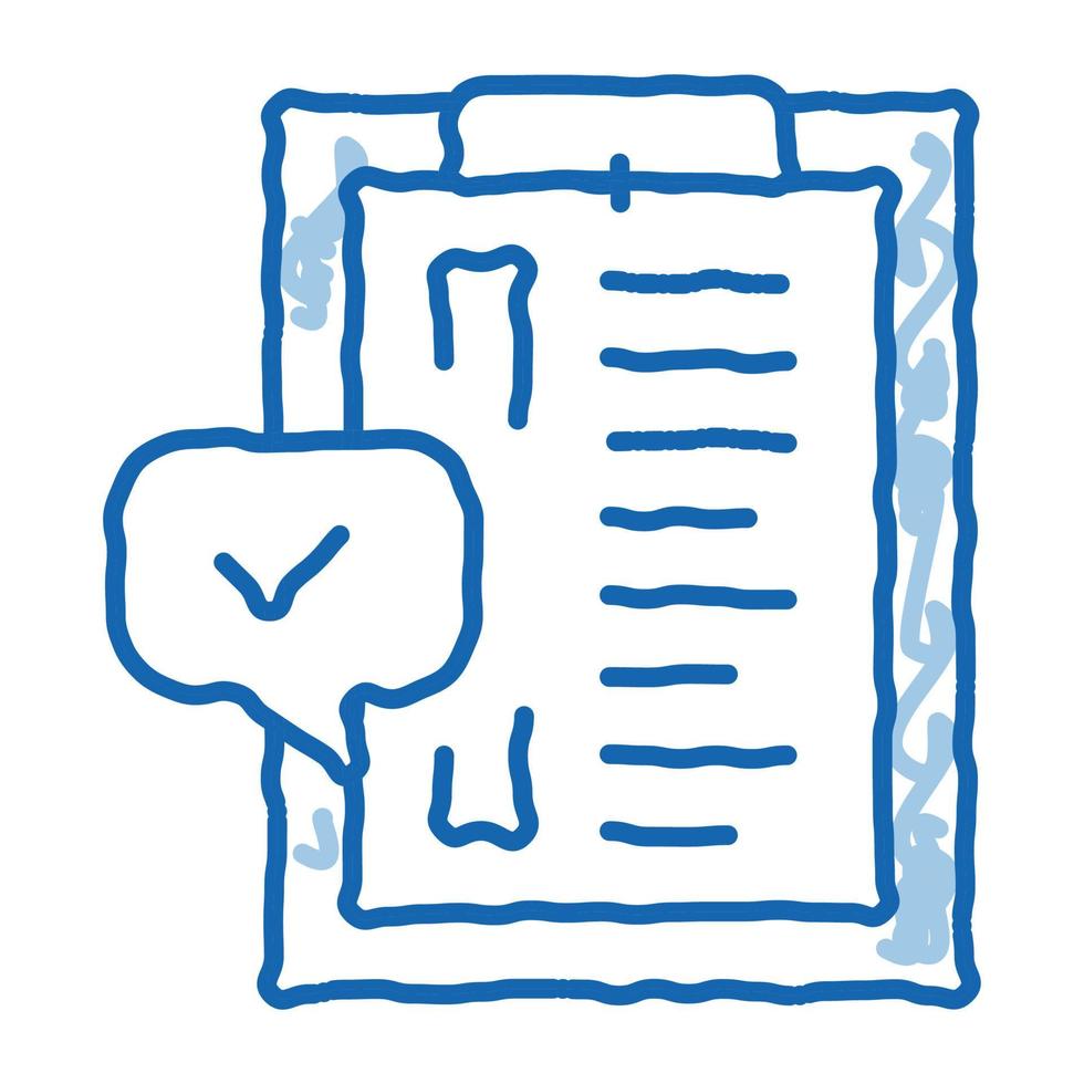 task list of audit doodle icon hand drawn illustration vector