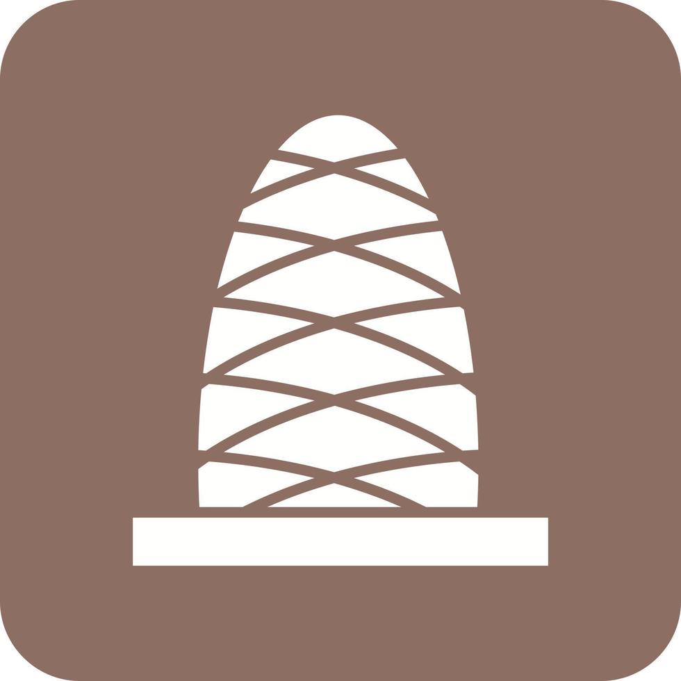 Gherkin Glyph Round Corner Background Icon vector