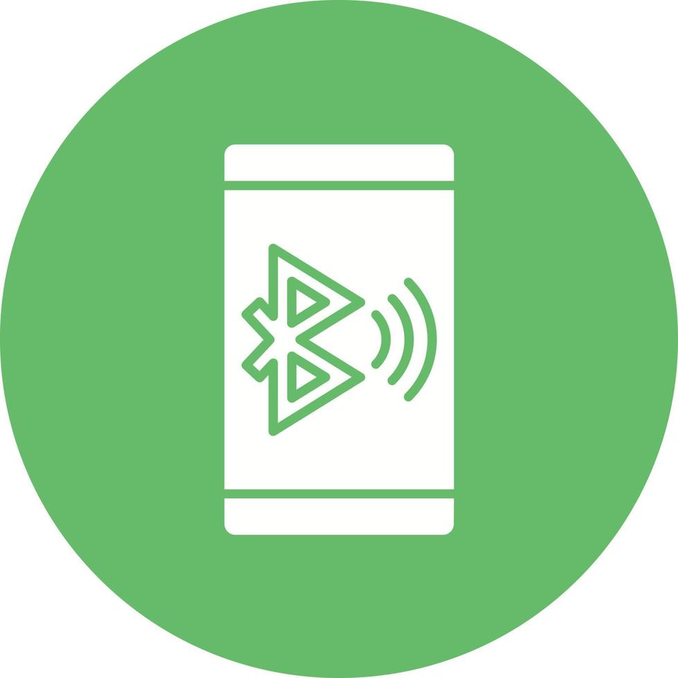 Bluetooth Connect Glyph Circle Icon vector