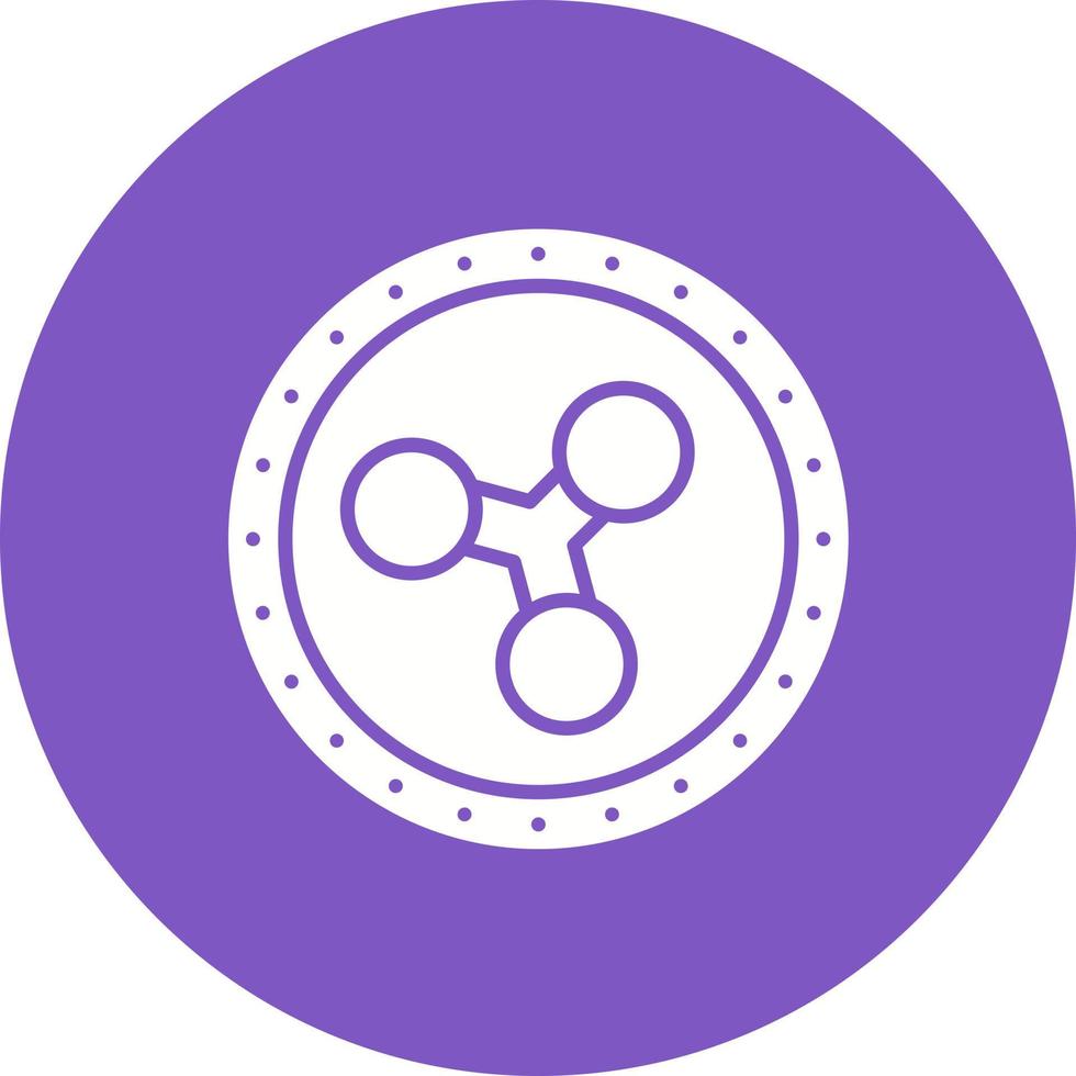Ripple Glyph Circle Icon vector
