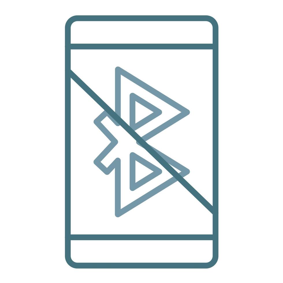 Bluetooth Disabled Line Two Color Icon vector