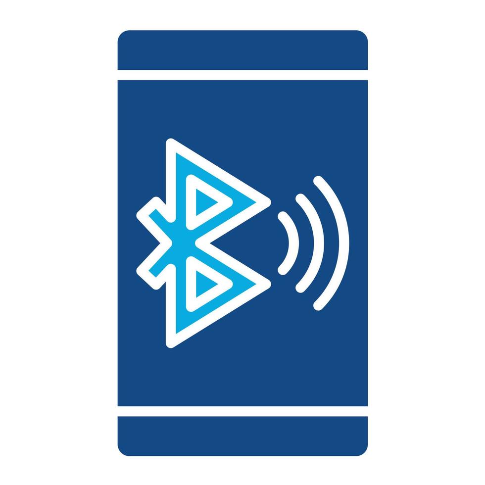 Bluetooth Connect Glyph Two Color Icon vector