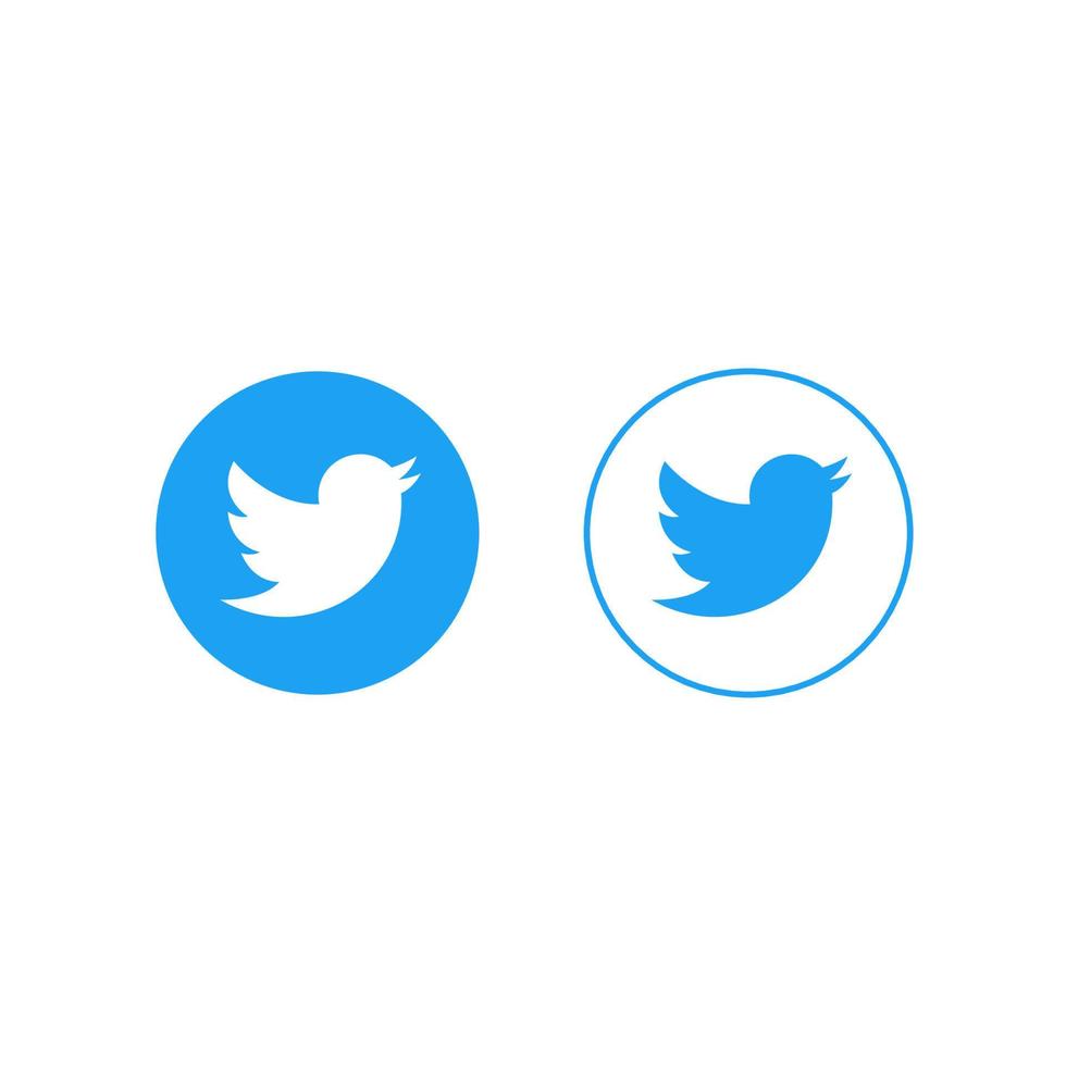 icono de twitter o logotipo en vector