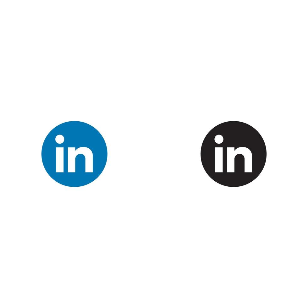 linkedin illustration for logo or icon vector