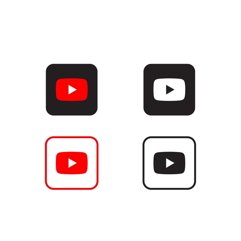 youtube illustration for logo or icon vector