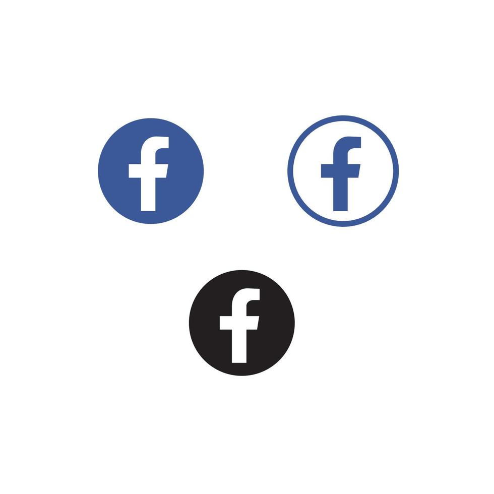 ilustración de facebook para logotipo o icono vector