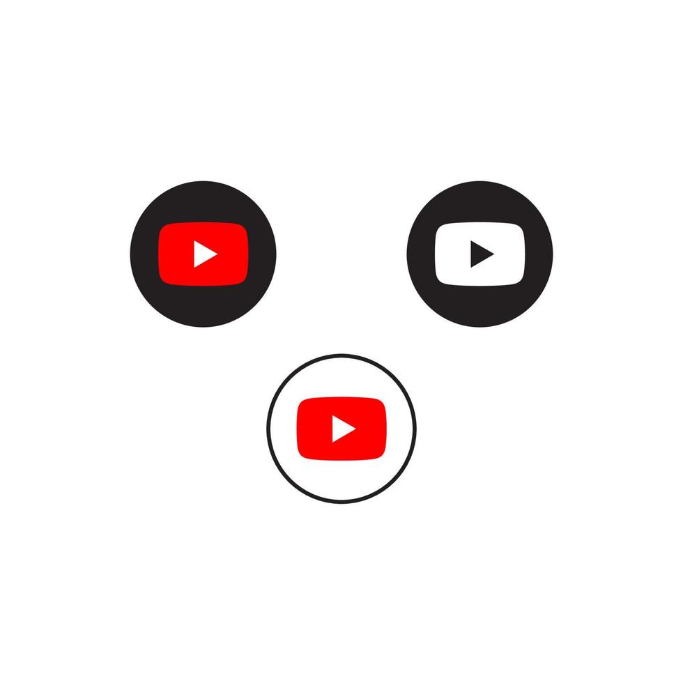 youtube illustration for logo or icon vector